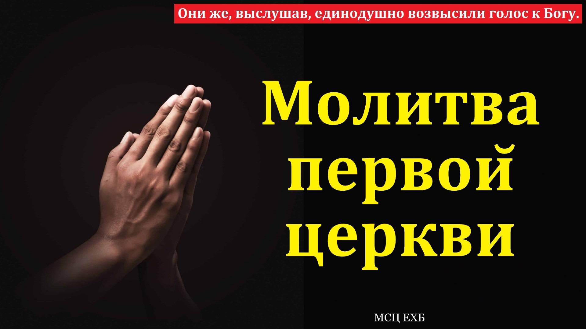 "Они же, выслушав, единодушно возвысили голос к Богу". Д. В. Самарин. МСЦ ЕХБ