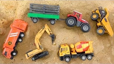 Экскаваторы спасают пострадавшие в аварии строительные машины toys - История игрушечных автомобилей