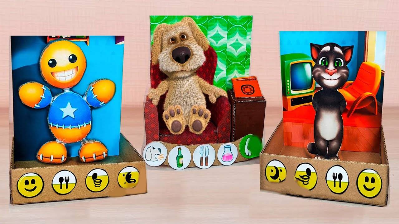 Мои Говорящие Питомы в Реальной Жизни - Игра из Картона