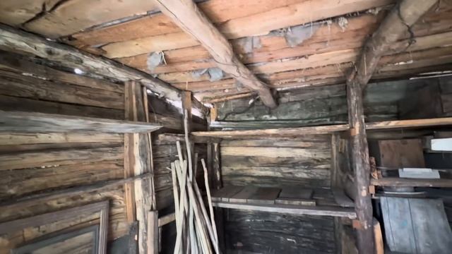 Убираю хлам, готовлю сарай для дров в печь.