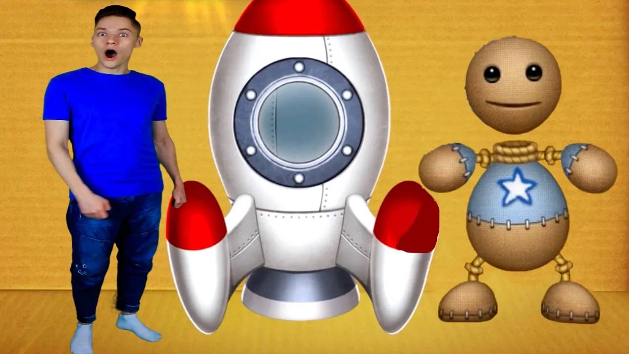 Я в Игре Kick the Buddy в Реальной Жизни №4 На Ракете в Космос