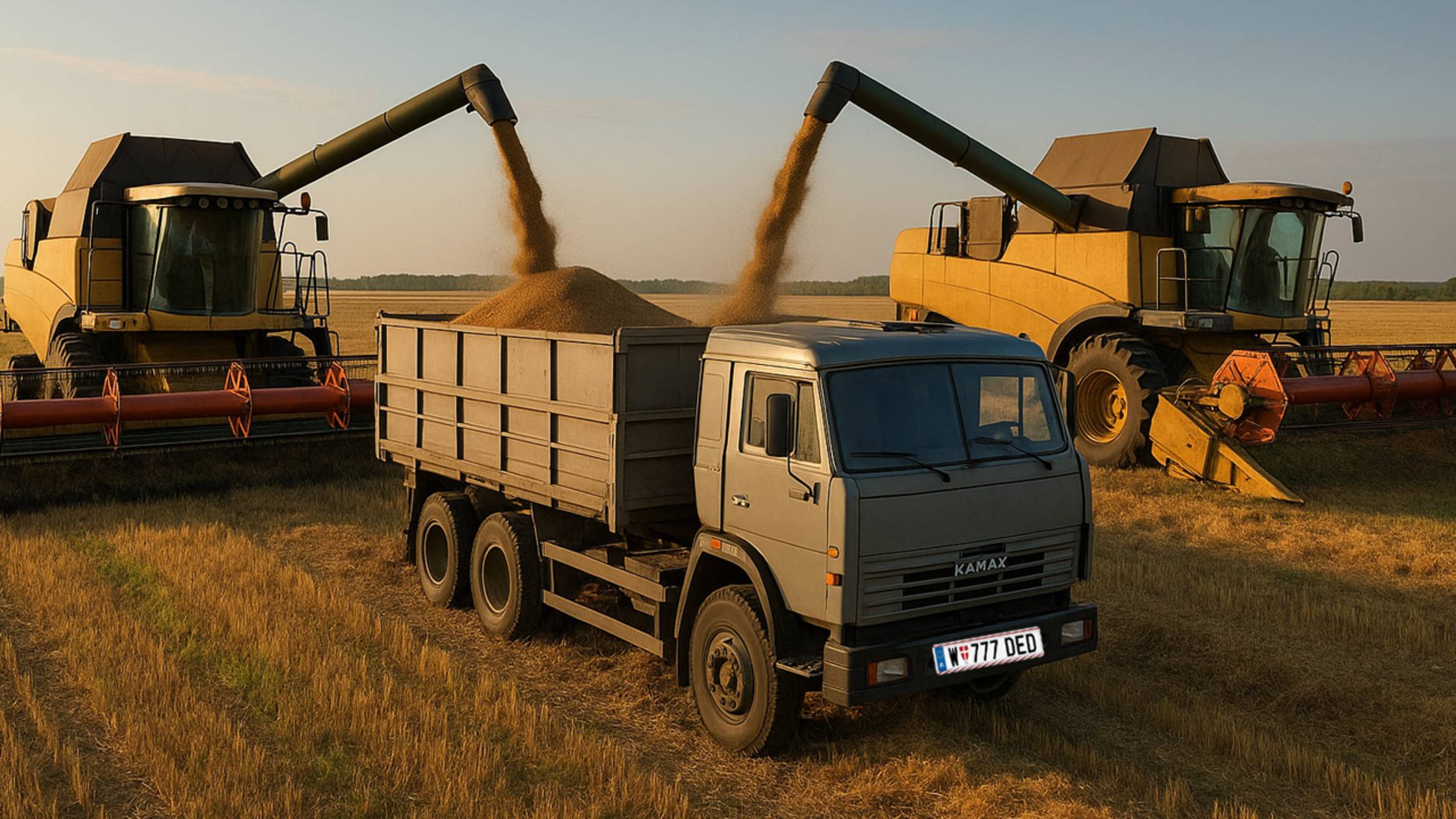 🚜 Трактор нам в помощь! РАЗГАР УБОРКИ 🌾 УРОЖАЯ... Жатва 2025... Камаз дальнобой