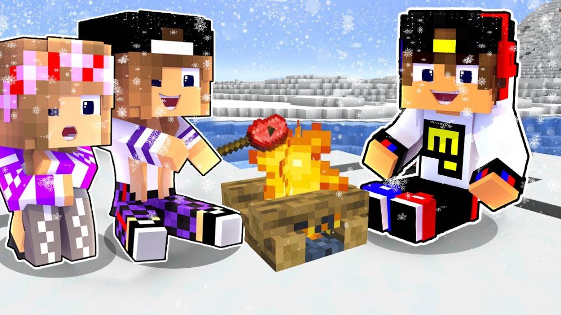 КАК МНЕ ПЕРЕЖИТЬ ХОЛОДНУЮ ЗИМУ в МАЙНКРАФТ ДЕВУШКА ВИДЕО ТРОЛЛИНГ MINECRAFT Евгенбро
