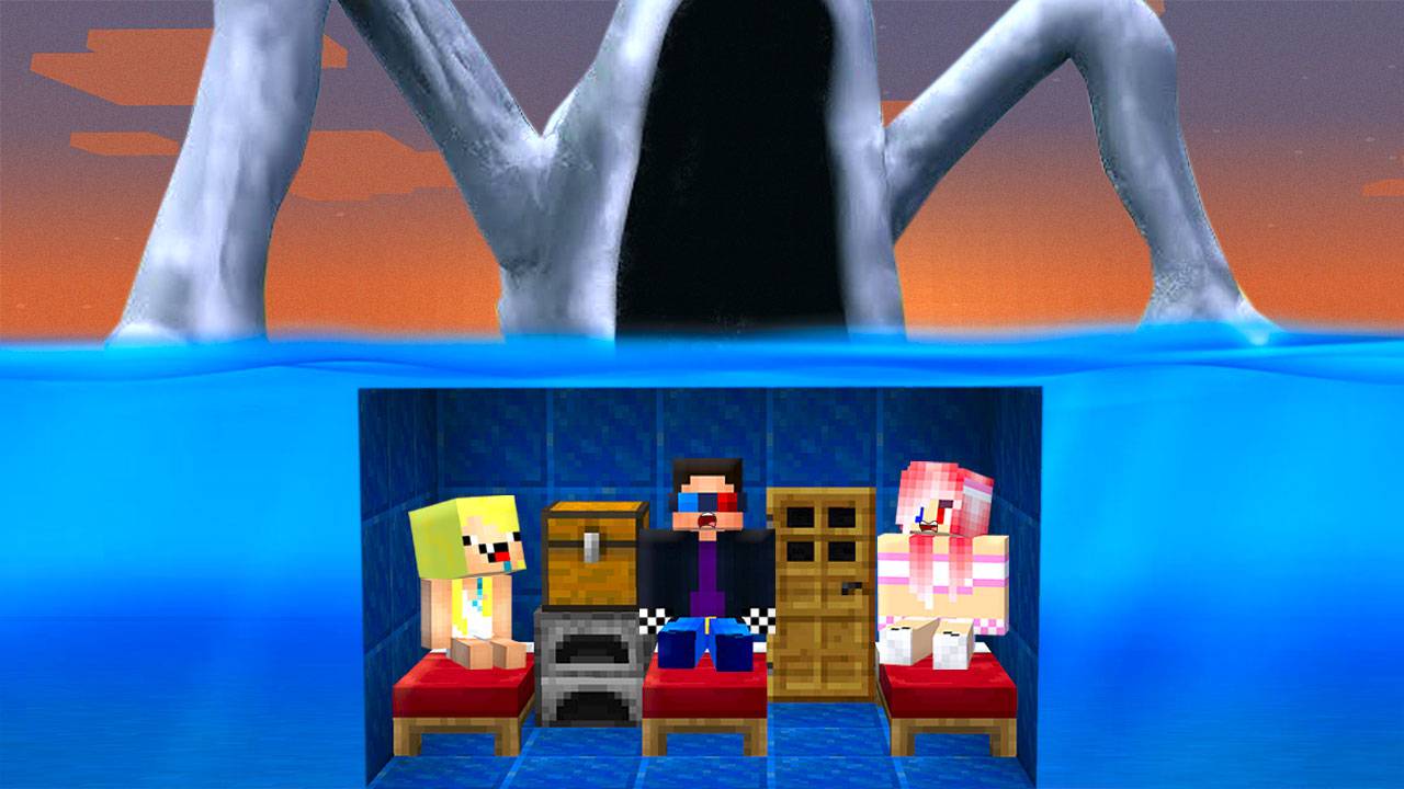 🌊ОБУСТРОИЛИ ПОДВОДНЫЙ БУНКЕР И ПЕРЕЖИЛИ НОЧЬ В МАЙНКРАФТ! ШЕДИ MINECRAFT