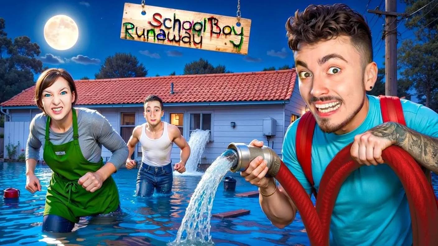 ЗАТОПИЛ ДОМ ЗЛЫХ РОДИТЕЛЕЙ В SCHOOLBOY RUNAWAY В МАЙНКРАФТ! - (Эдисон Перец)