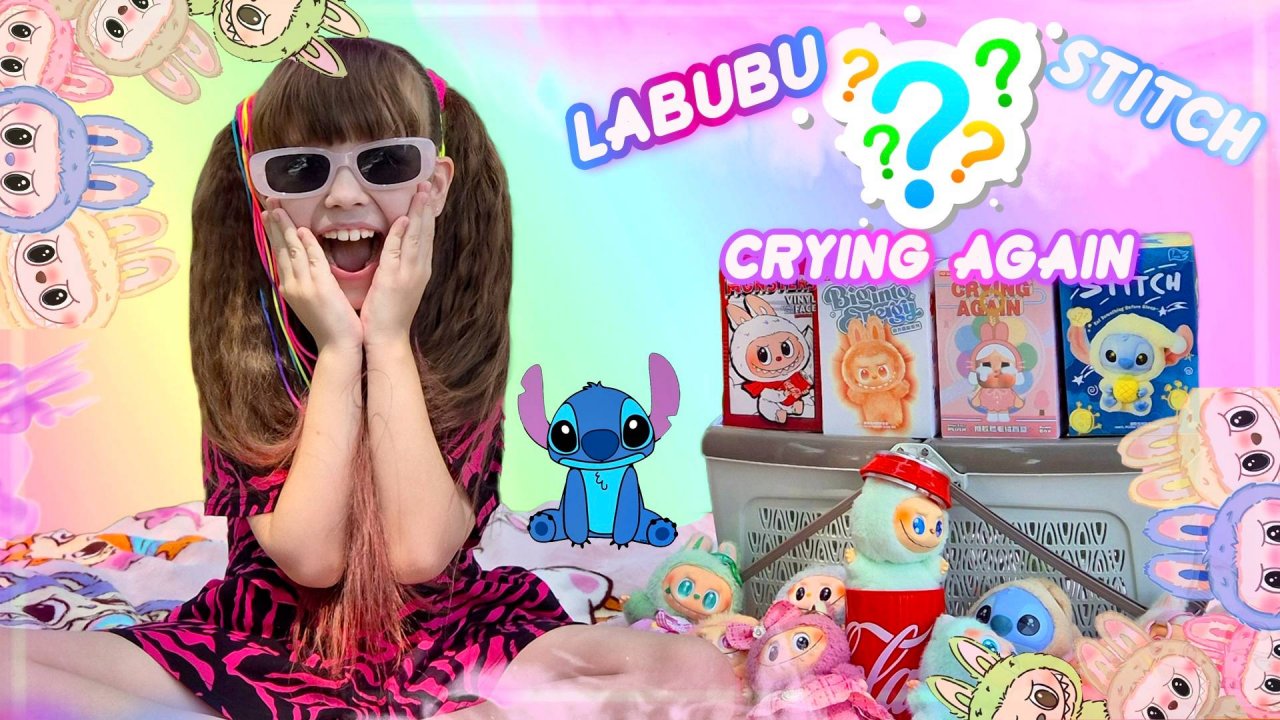 Большая Распаковка ЛАБУБУ CryBaby Стич #labubu #лабубу #CryBaby #стич