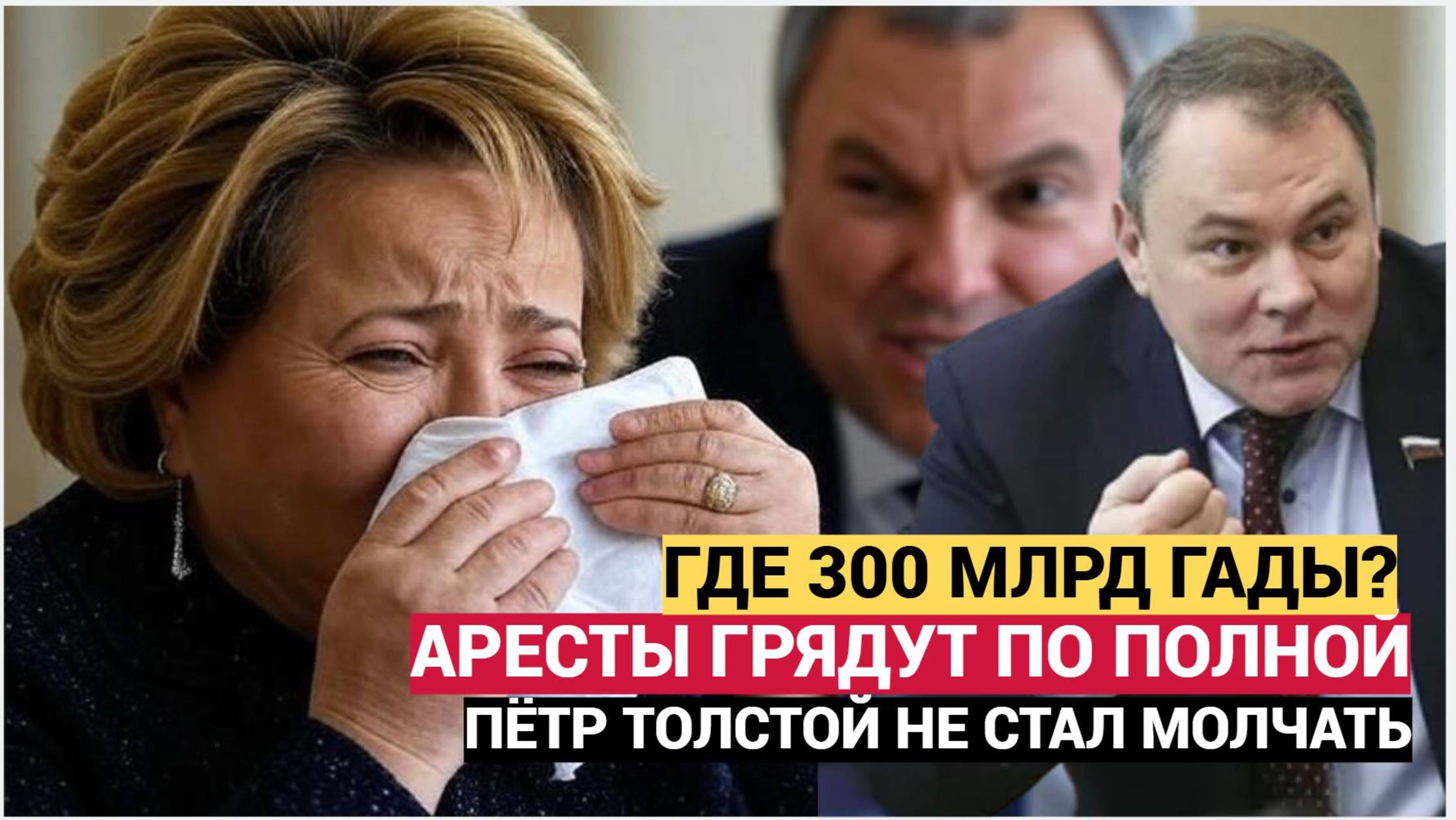 СКАНДАЛ В СОВЕТЕ ФЕДЕРАЦИИ! МАТВИЕНКО И 300 МЛРД! ПЁТР ТОЛСТОЙ НЕ СМОЛЧАЛ!
