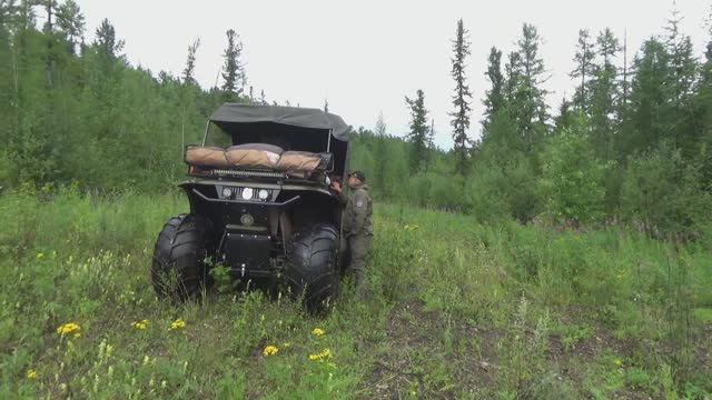 Испытание нового снегоболотохода Рысь 2.