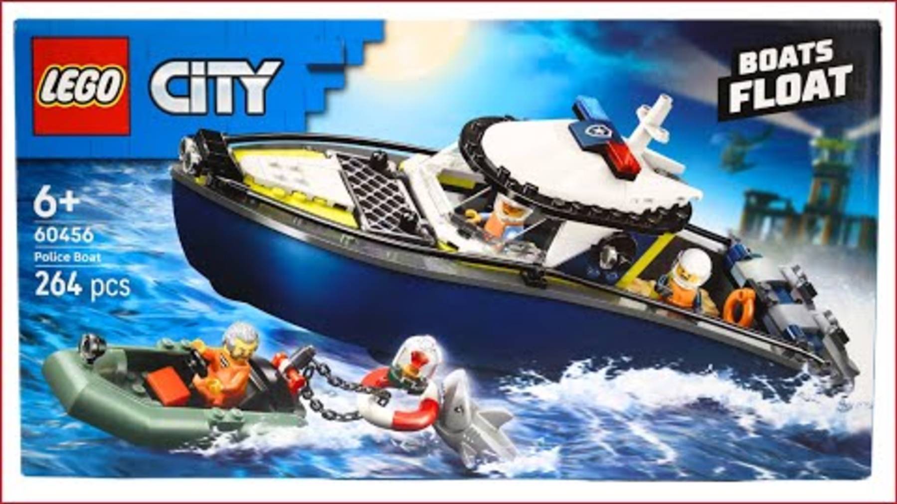 Скоростная сборка полицейского катера LEGO City 60456