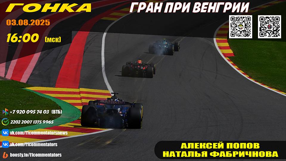 ГП Венгрии 2025. Гонка (Алексей Попов и Наталья Фабричнова)