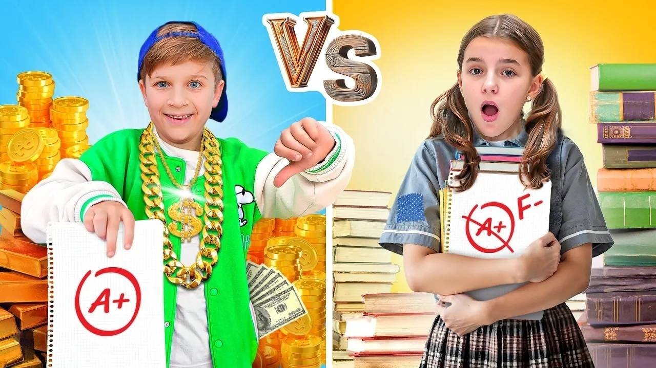 Богатый ученик VS Бедный ученик и другие видео про Школу для детей