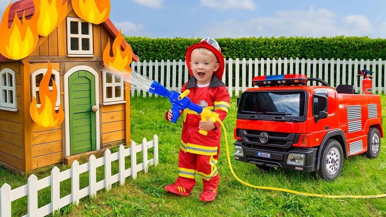 Адам Пожарный🔥🚒 и другие ТОП-видео от Дианы и Ромы