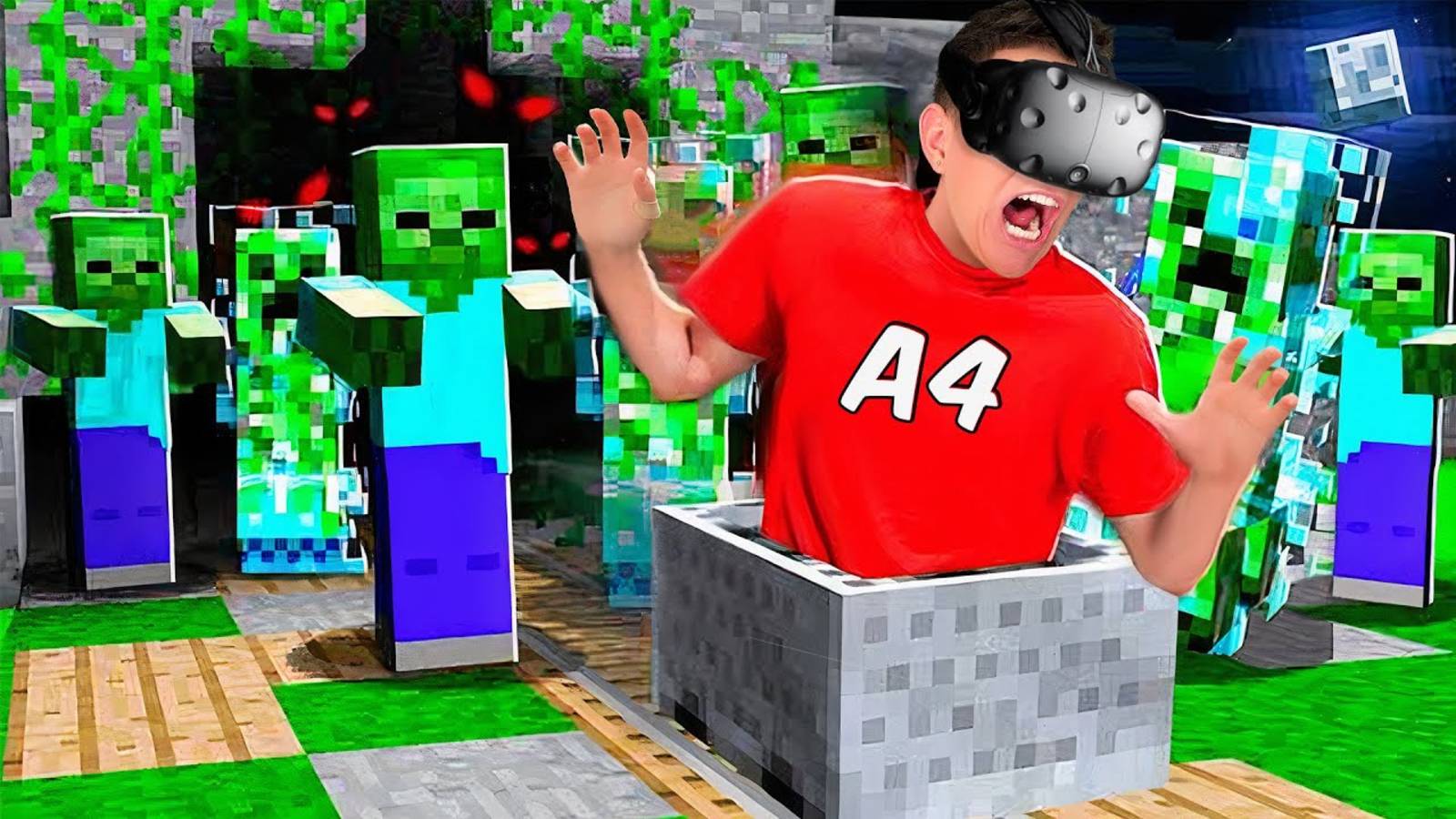 24 ЧАСА В VR МАЙНКРАФТЕ ЧЕЛЛЕНДЖ ! А4