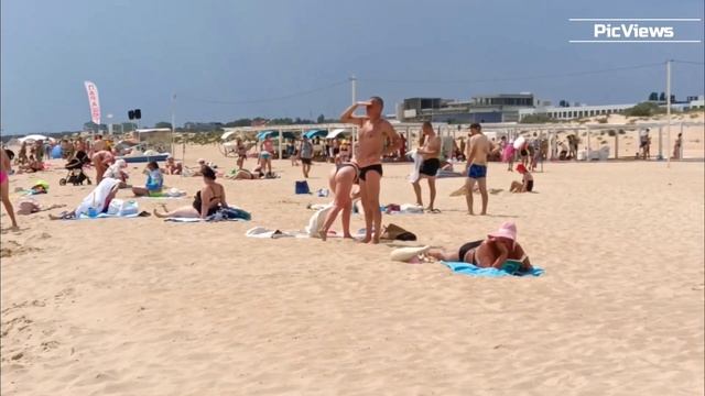 Анапа Витязево сегодня 8 августа 2025. Обстановка на пляже море и погода сейчас в Анапе. Сезон 2025