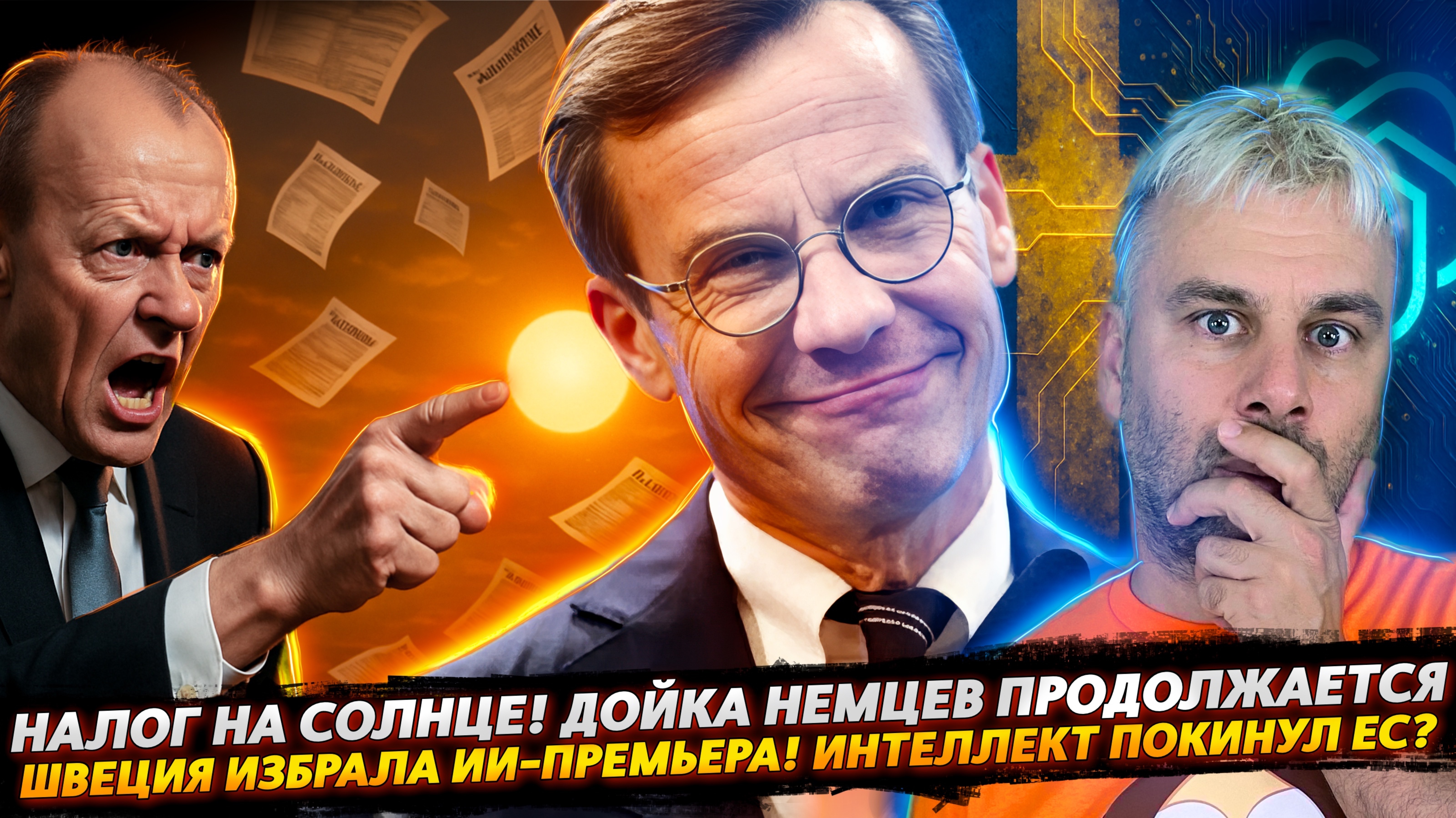 ИНТЕЛЛЕКТ ПОКИНУЛ ЕС - ШВЕЦИЯ ИЗБРАЛА ИИ-ПРЕМЬЕРА | НАЛОГ НА СОЛНЦЕ В ГЕРМАНИИ