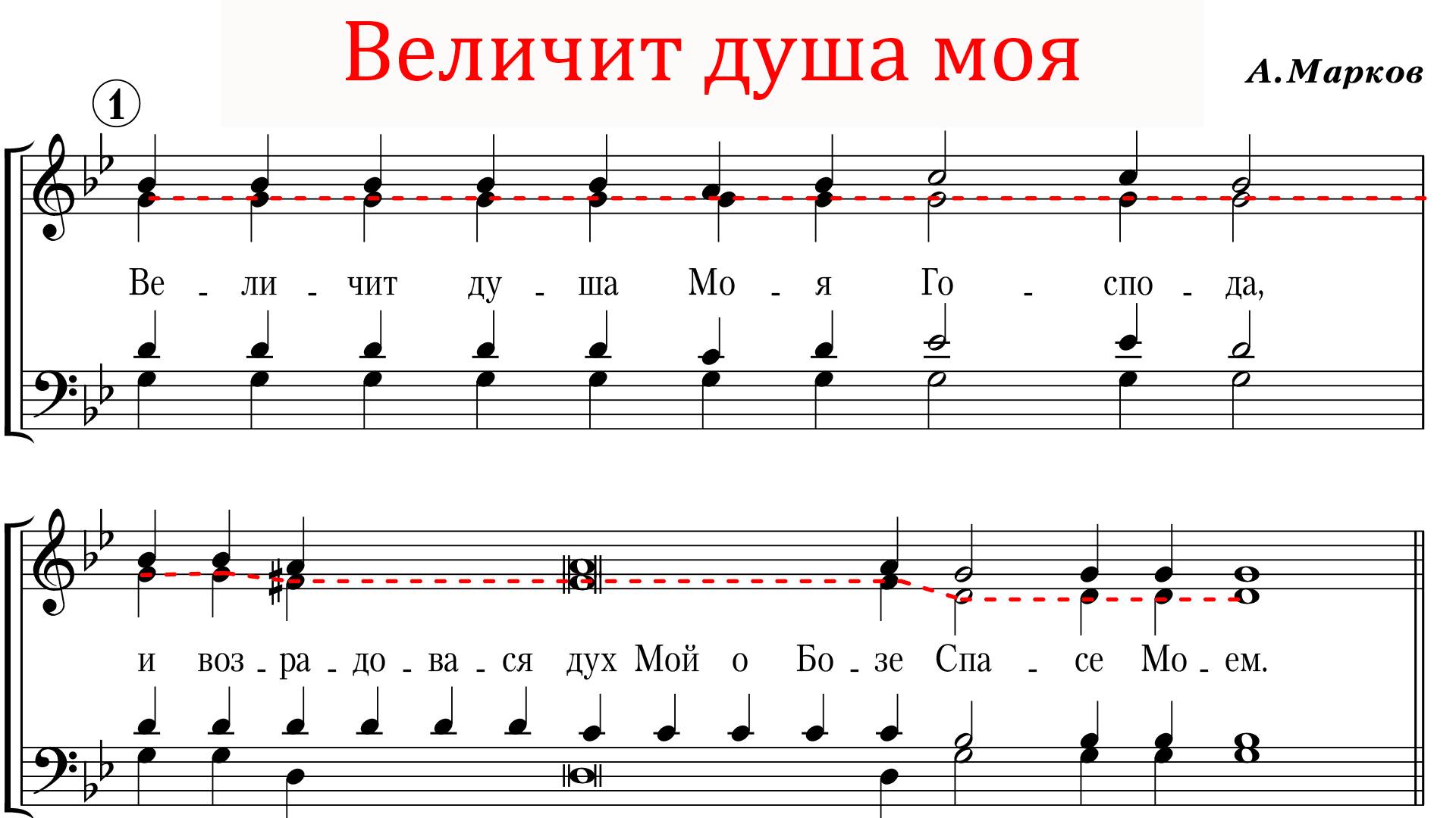 ВЕЛИЧИТ ДУША МОЯ (Честнейшую Херувим), А.Марков - Альтовая партия