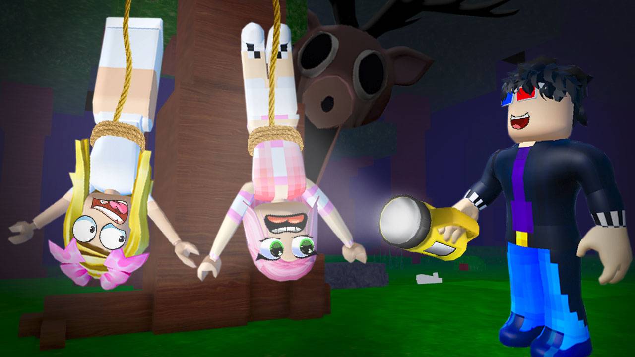🌲УЧУ ДРУЗЕЙ ВЫЖИВАТЬ 99 НОЧЕЙ В ЛЕСУ В РОБЛОКС! ROBLOX
