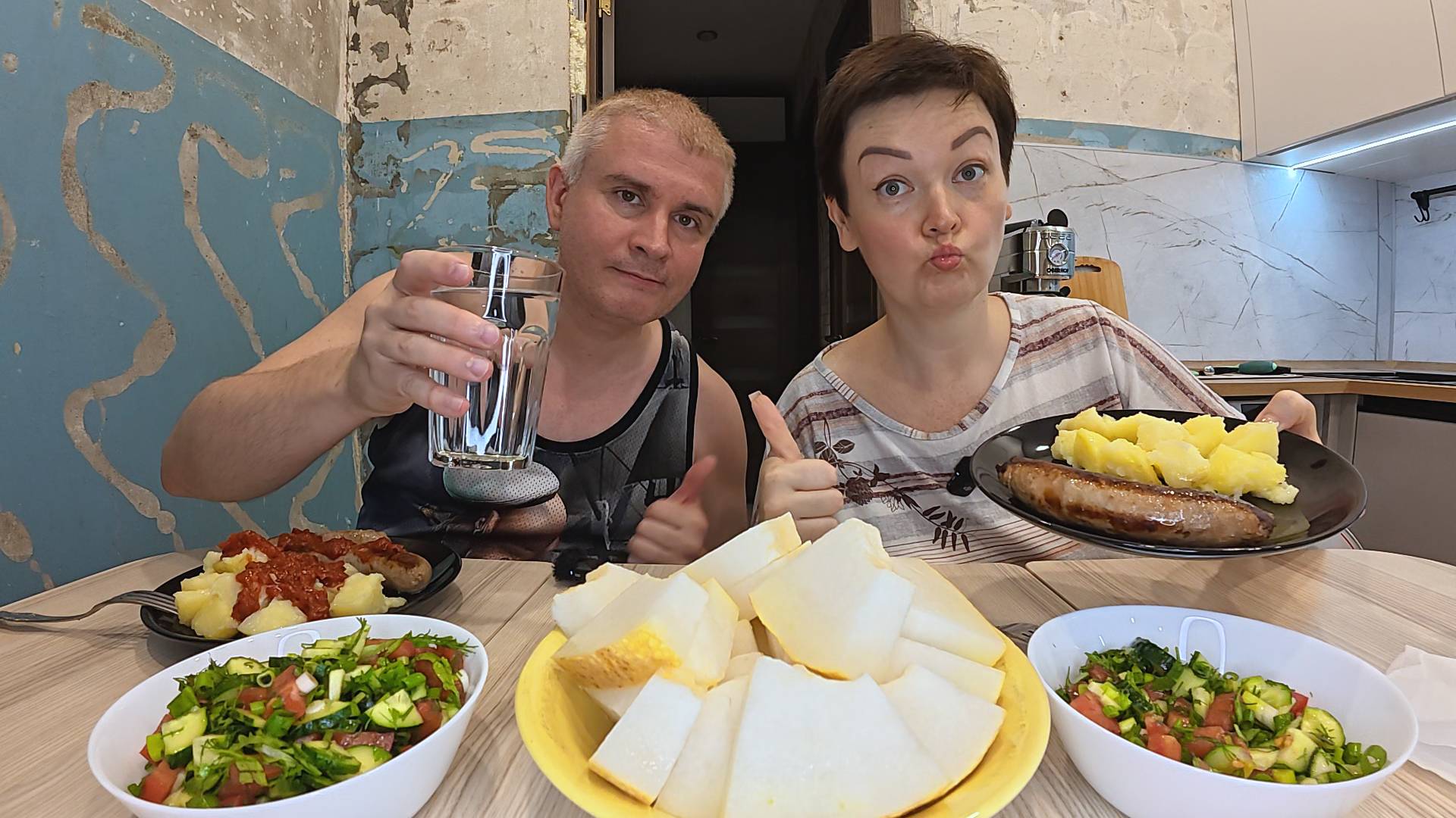 Мукбанг возвращаемся к ЖИЗНИ и домашней ЕДЕ после РЕМОНТА на кухне! Планы на ОТДЫХ!) Семейный ужин