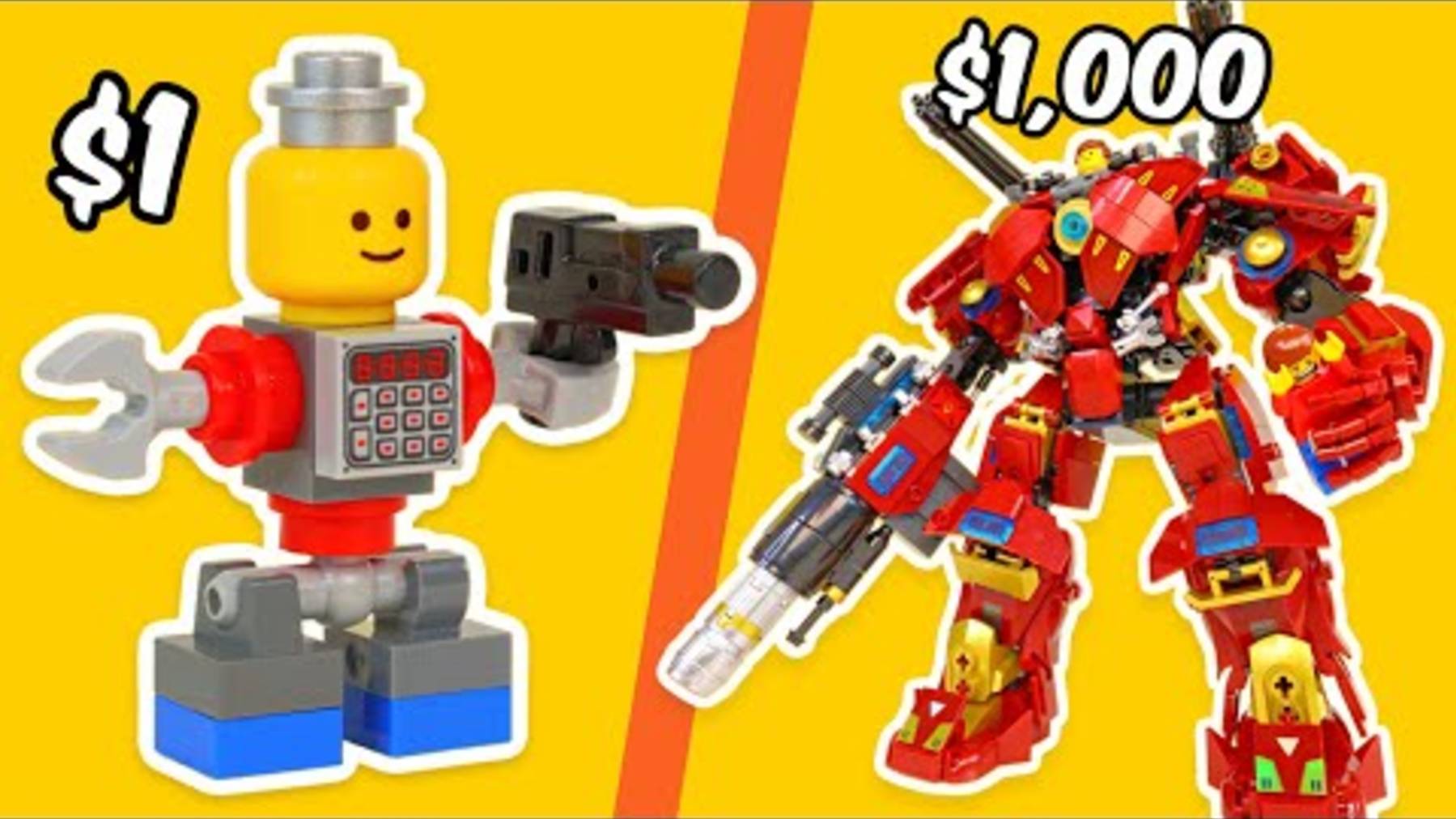НАБОР LEGO стоимостью 1 доллар против 1000 долларов...