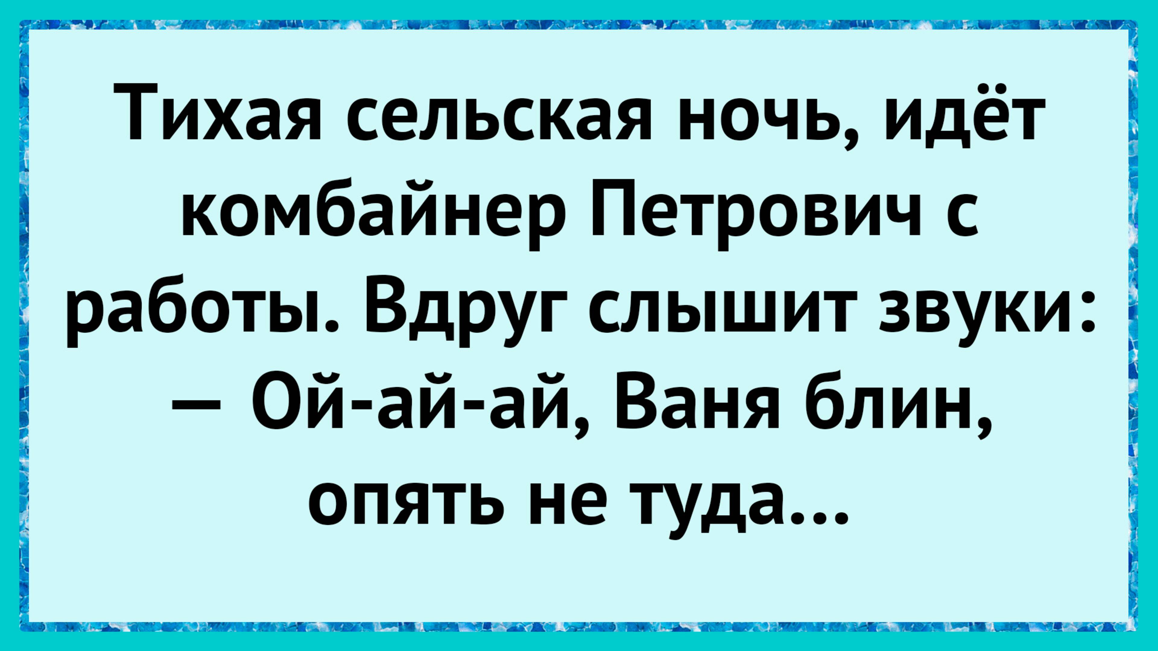 Как Петрович застал Ваньку ночью! анекдоты!