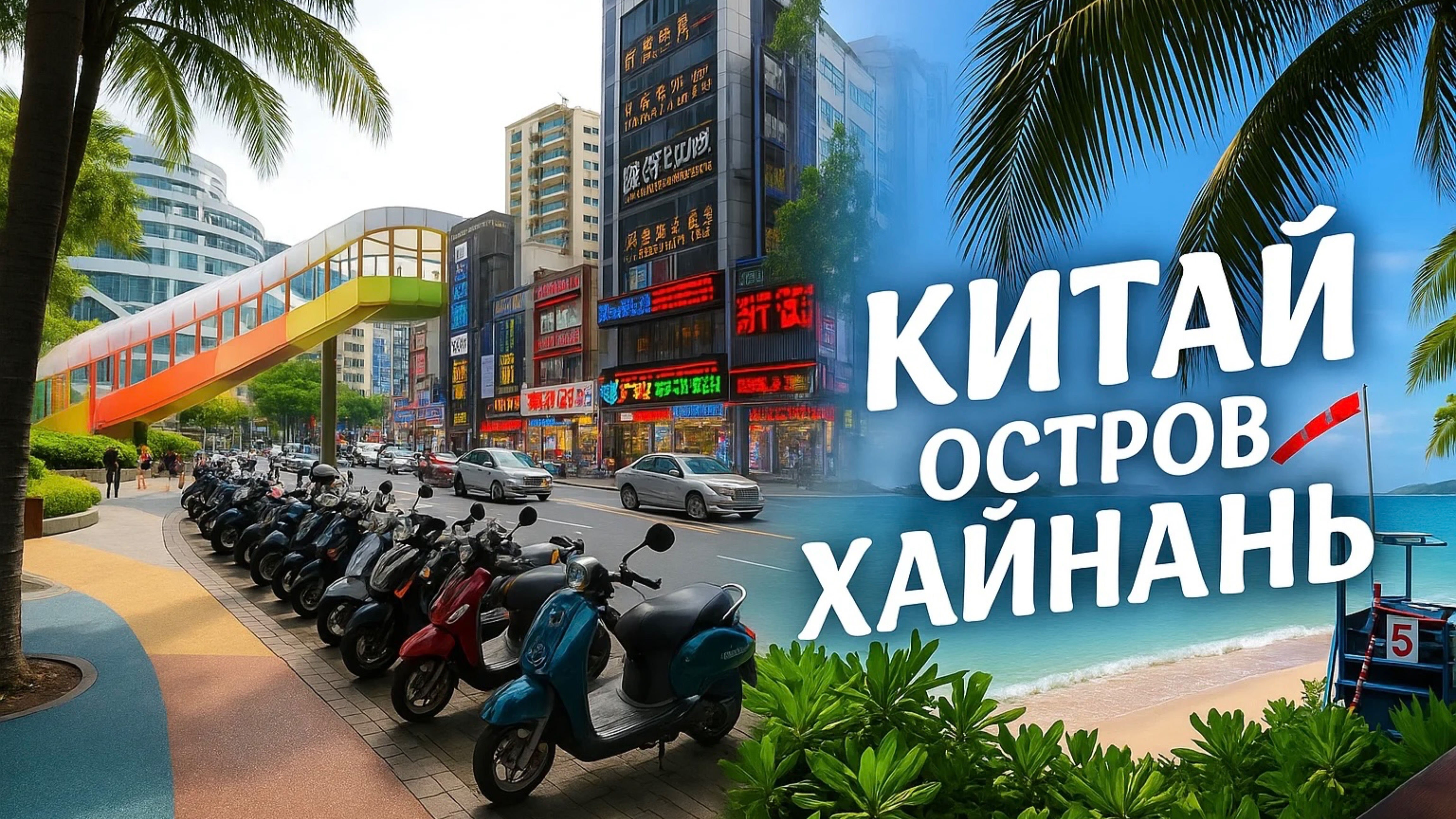 Влог остров Хайнань, часть 2, обзор гипермаркета тц Ананас, прогулка , бухта дадунхай