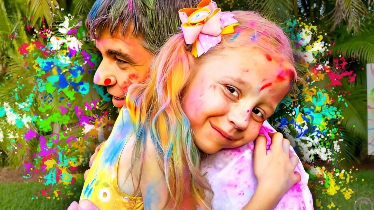 Настя и папа весёлые развлечения и игры дома. Истории для детей.