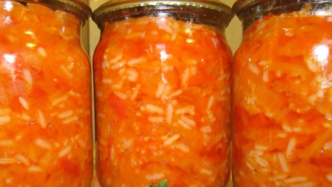 Готовим рис с овощами на зиму.