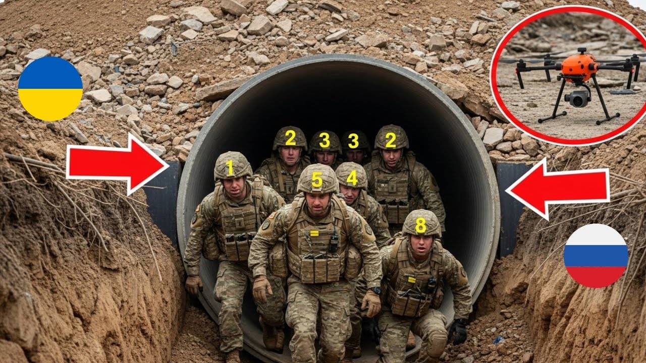 Шокирующий удар российский беспилотник уничтожил украинский туннель!