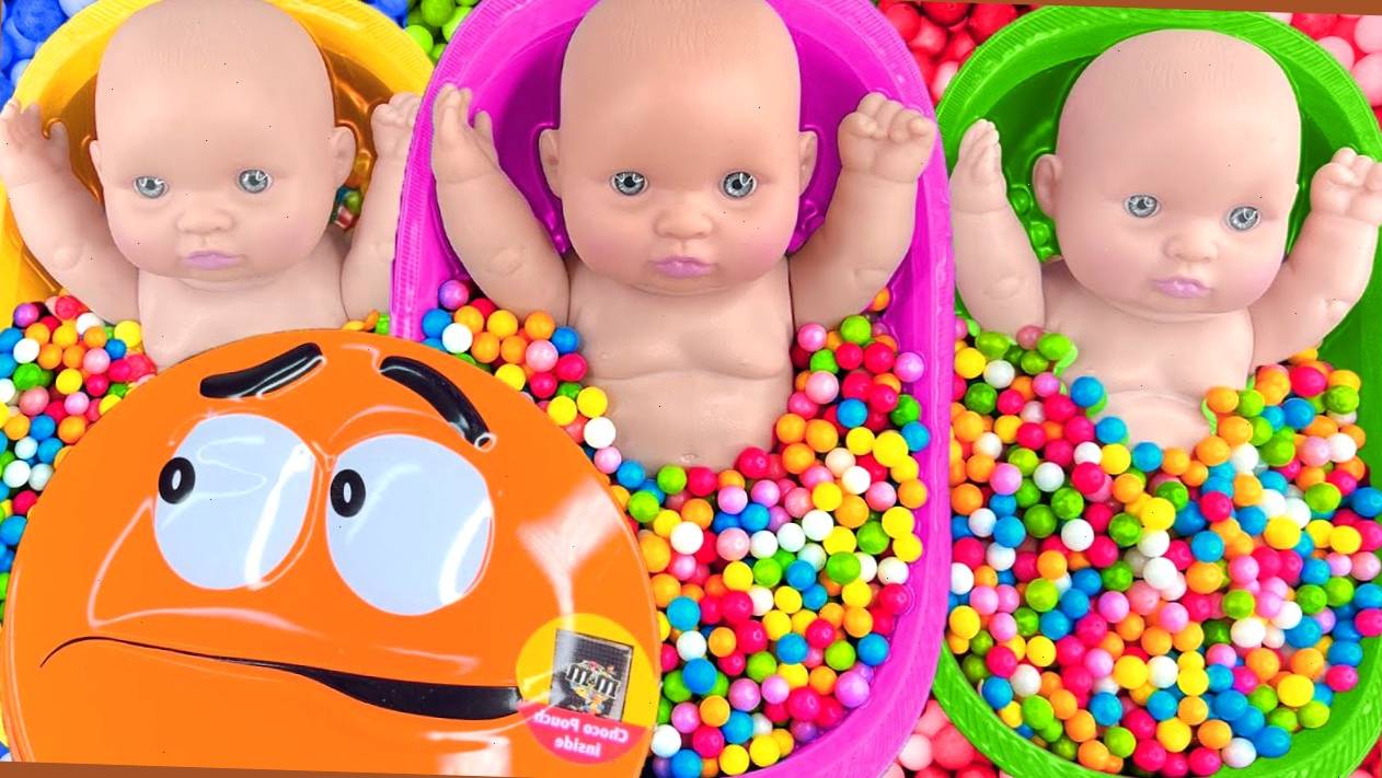Мультики Залипалки для детей. Смешиваем шарики и конфеты M&M's. Смотреть онлайн для детей и малышей