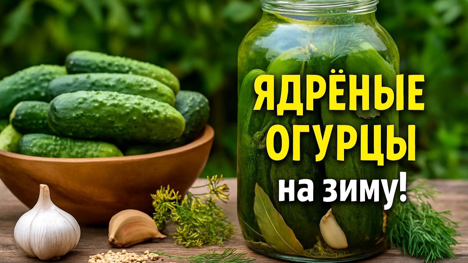 ЯДРЁНЫЕ ОГУРЦЫ на зиму! Соленые Огурцы в Банках, как бочковые! ХРУСТЯЩИЕ Квашеные Огурцы на Зиму!