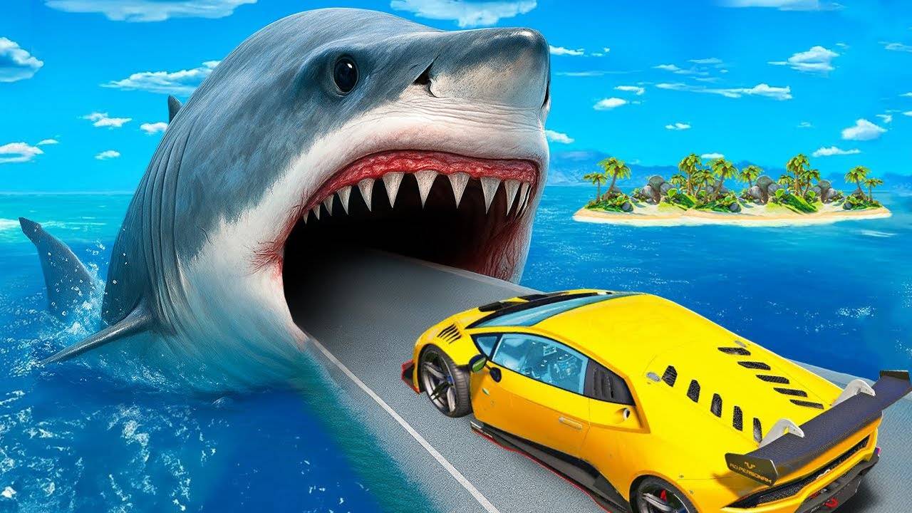 Сможет ли ламба проехать мегалодона в гта 5 ? - эксперимент в gta 5
