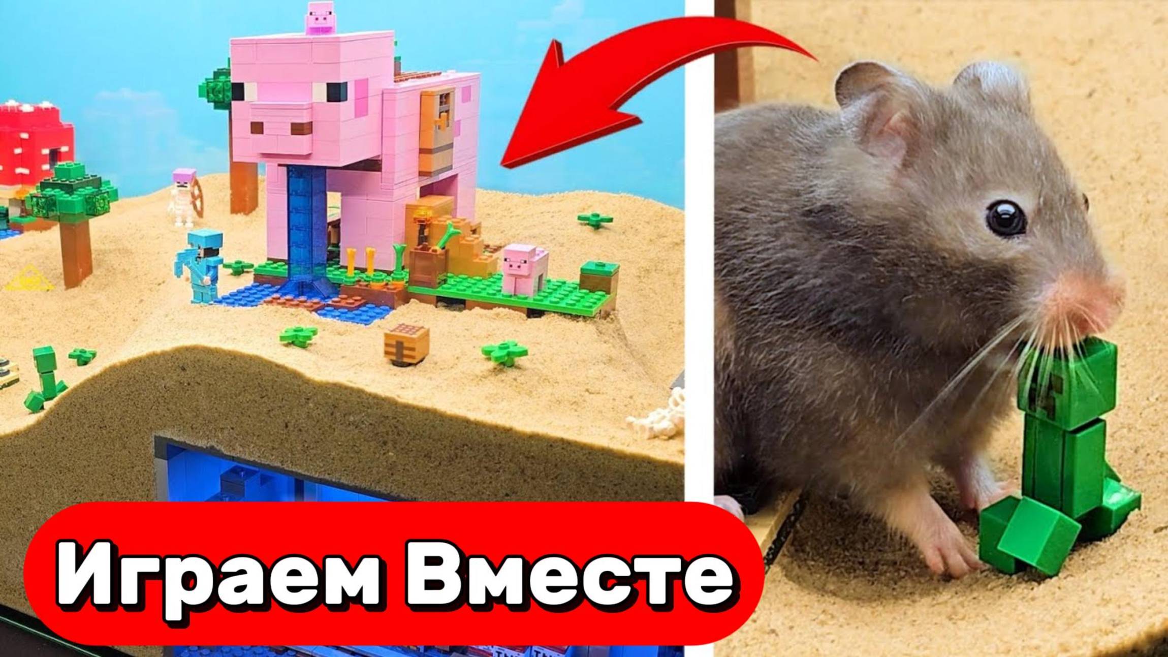 ЛАБИРИНТ В СТИЛЕ МАЙНКРАФТ ДЛЯ УМНОГО ХОМЯКА 🐹 ВИДЕО ДЛЯ ДЕТЕЙ