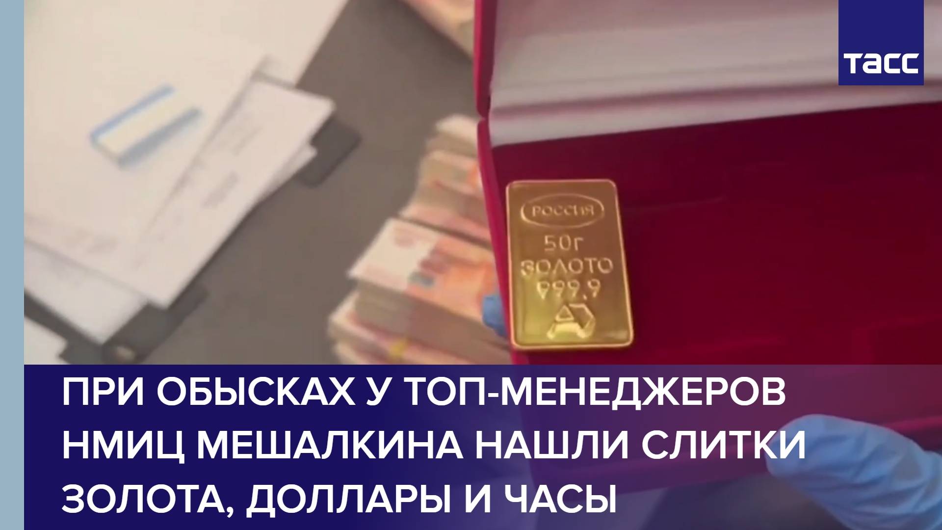 При обысках у топ-менеджеров НМИЦ Мешалкина нашли слитки золота, доллары и часы