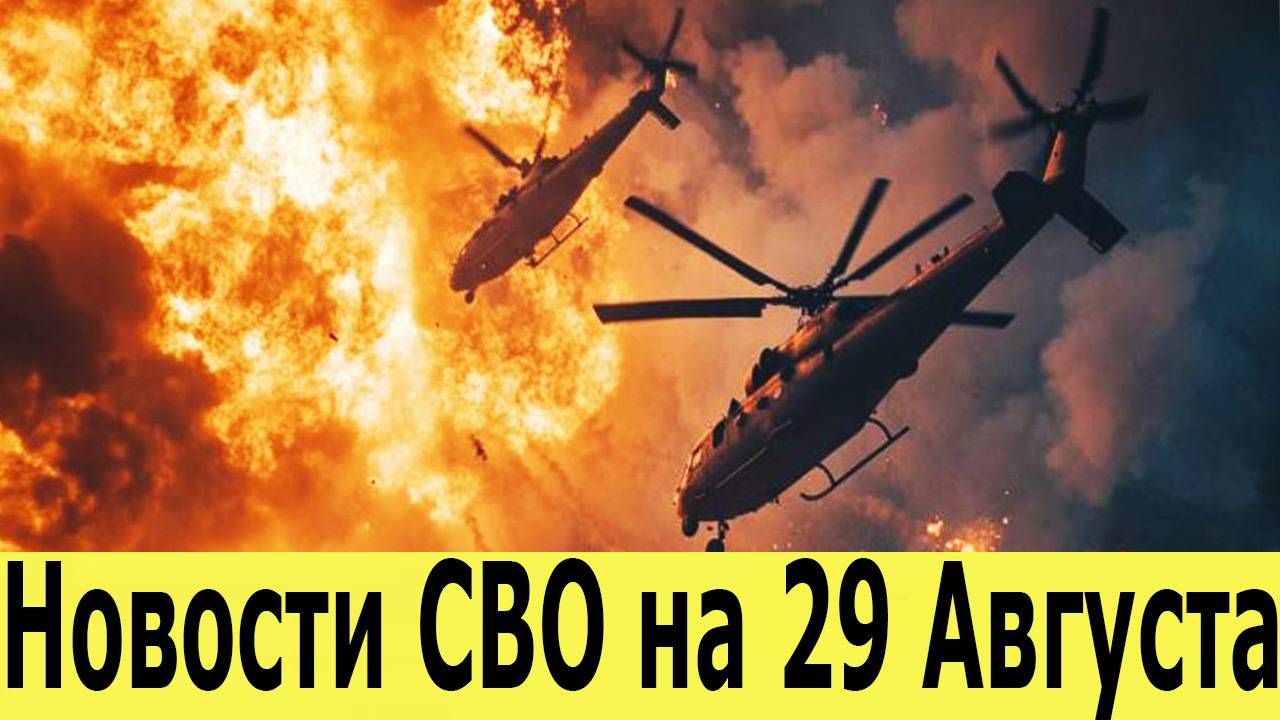 Новости СВО на 29 августа. Война на Украине. Сводка с фронта. Последние новости 29.08.2025