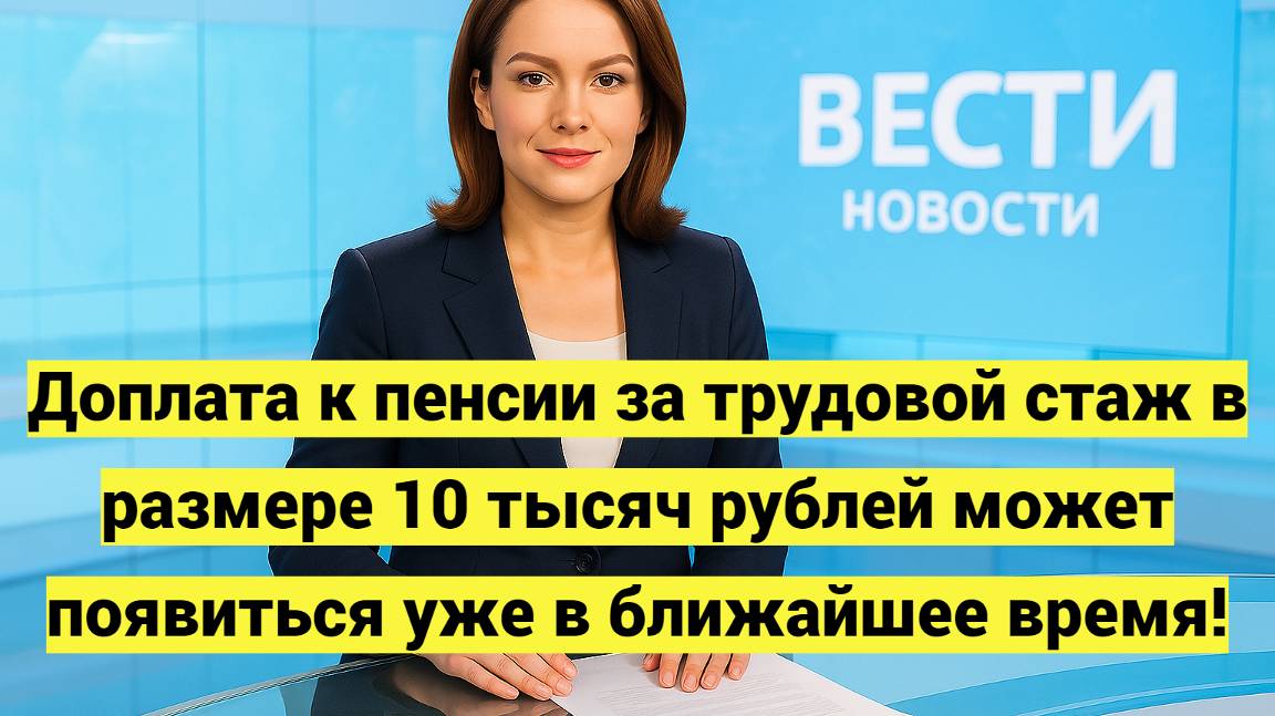 Доплата к пенсии за трудовой стаж в 2025 году: пенсионерам предложили 10 тысяч рублей ежемесячно
