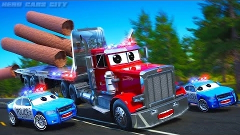 Большегрузный грузовик Mack 🚨 Эпическая авария, полицейские машины и пожарная машина спешат на помо
