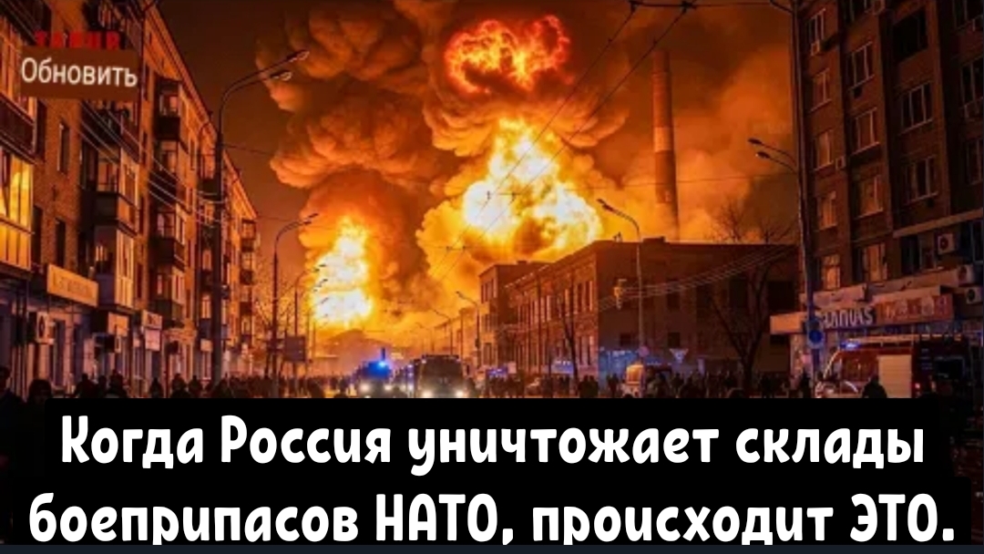Когда Россия уничтожает склады боеприпасов НАТО, происходит ЭТО.