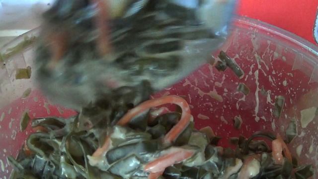 МУКБАНГ Салат из морской капусты с майонезом ПОДПИШИСЬ