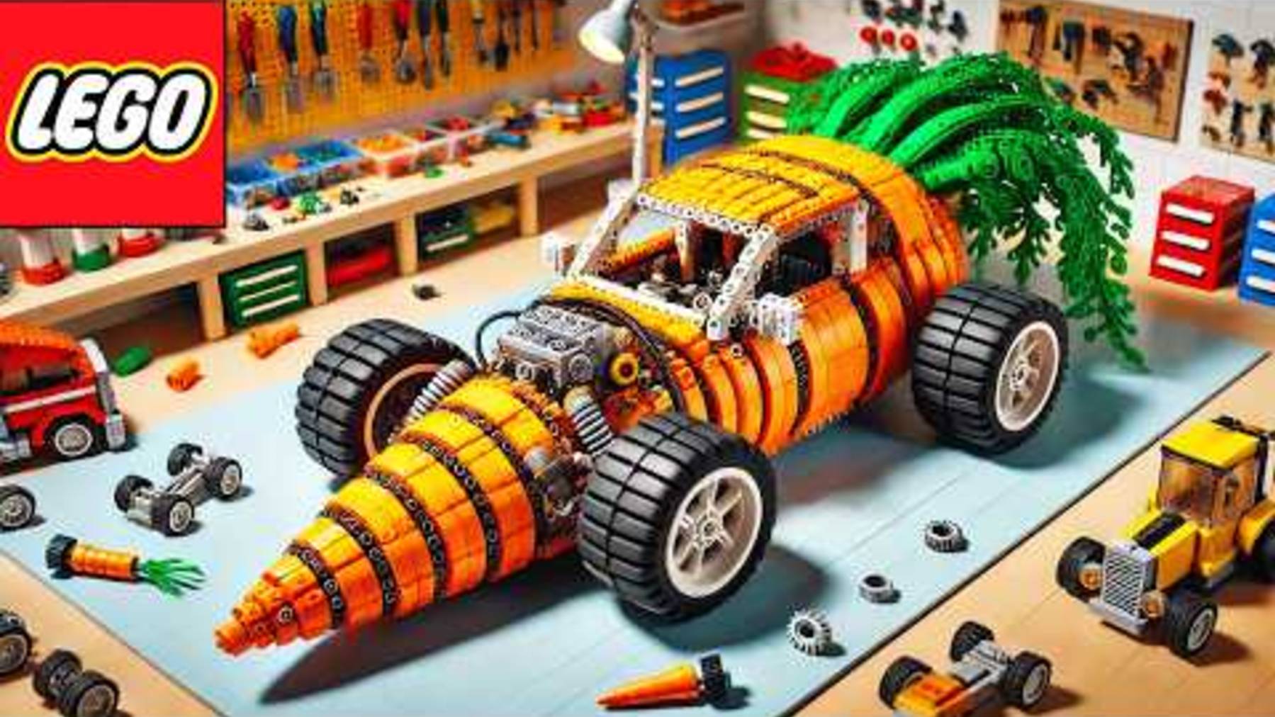 LEGO Race Морковь против огурца – Кто победит на финише