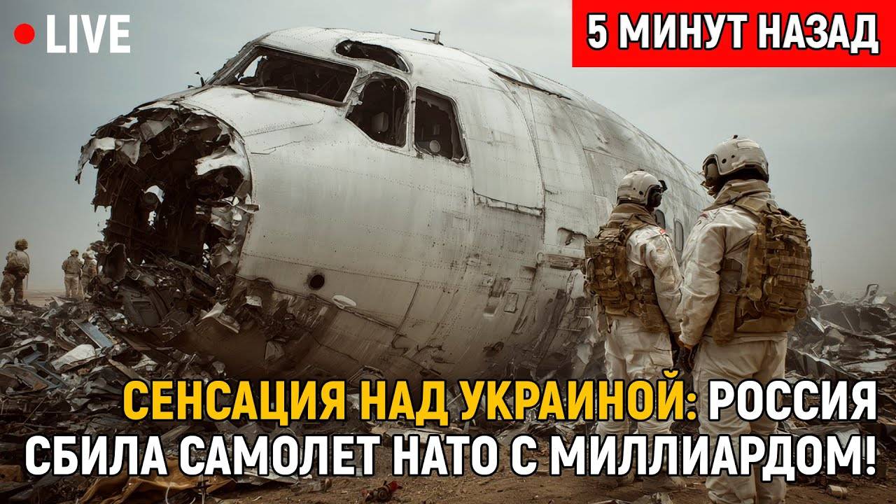 СМИ МОЛЧАТ! Самолёт НАТО с миллиардным вооружением уничтожен над Украиной