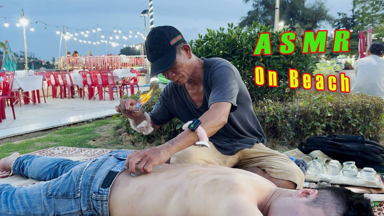 ASMR $1 Beach Massage 🌊 Meeting the Old Man Again – Super Relaxing [Massage ASMR Mr. Shine]