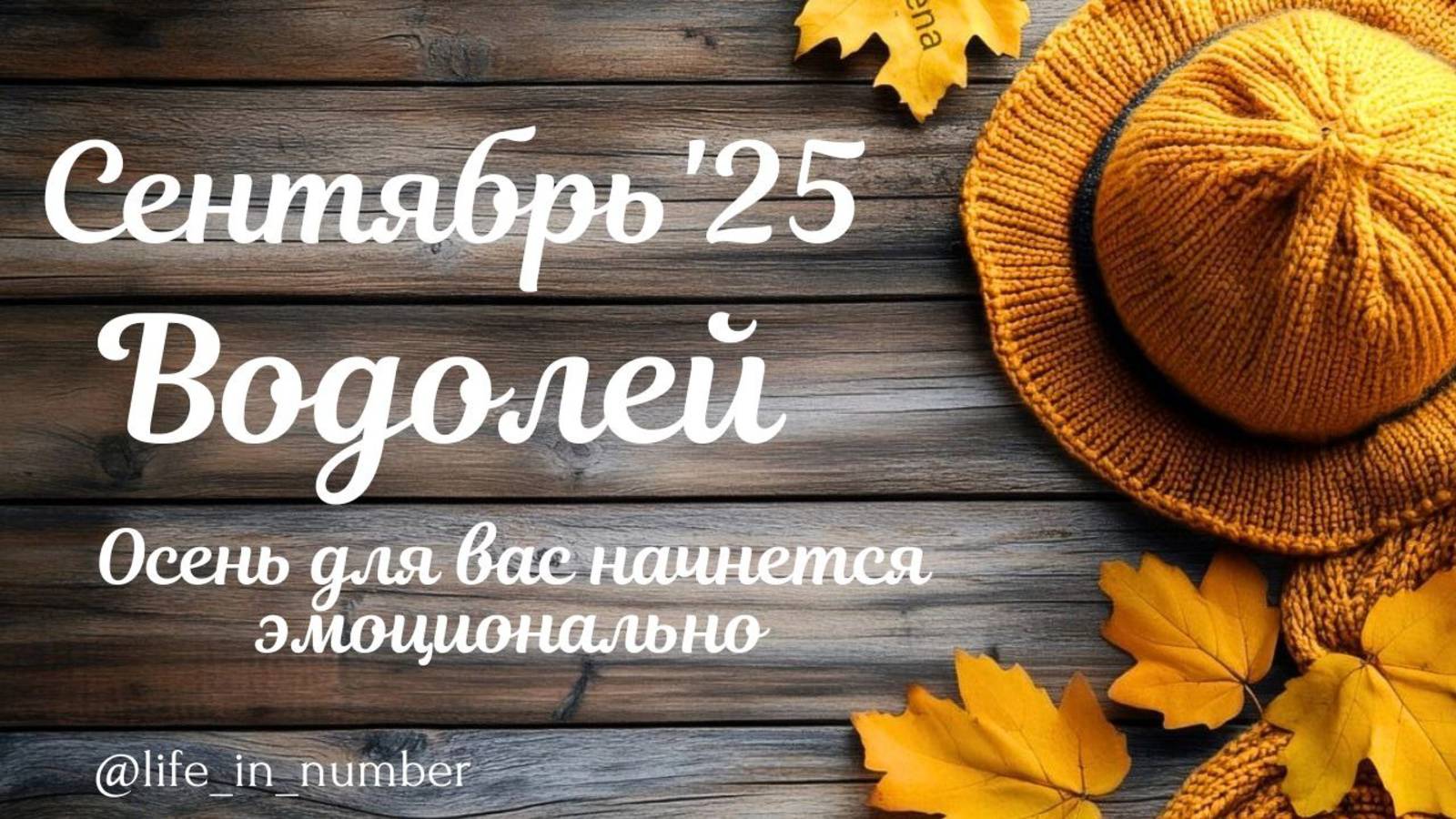 ВОДОЛЕЙ СЕНТЯБРЬ 2025 ПРОГНОЗ