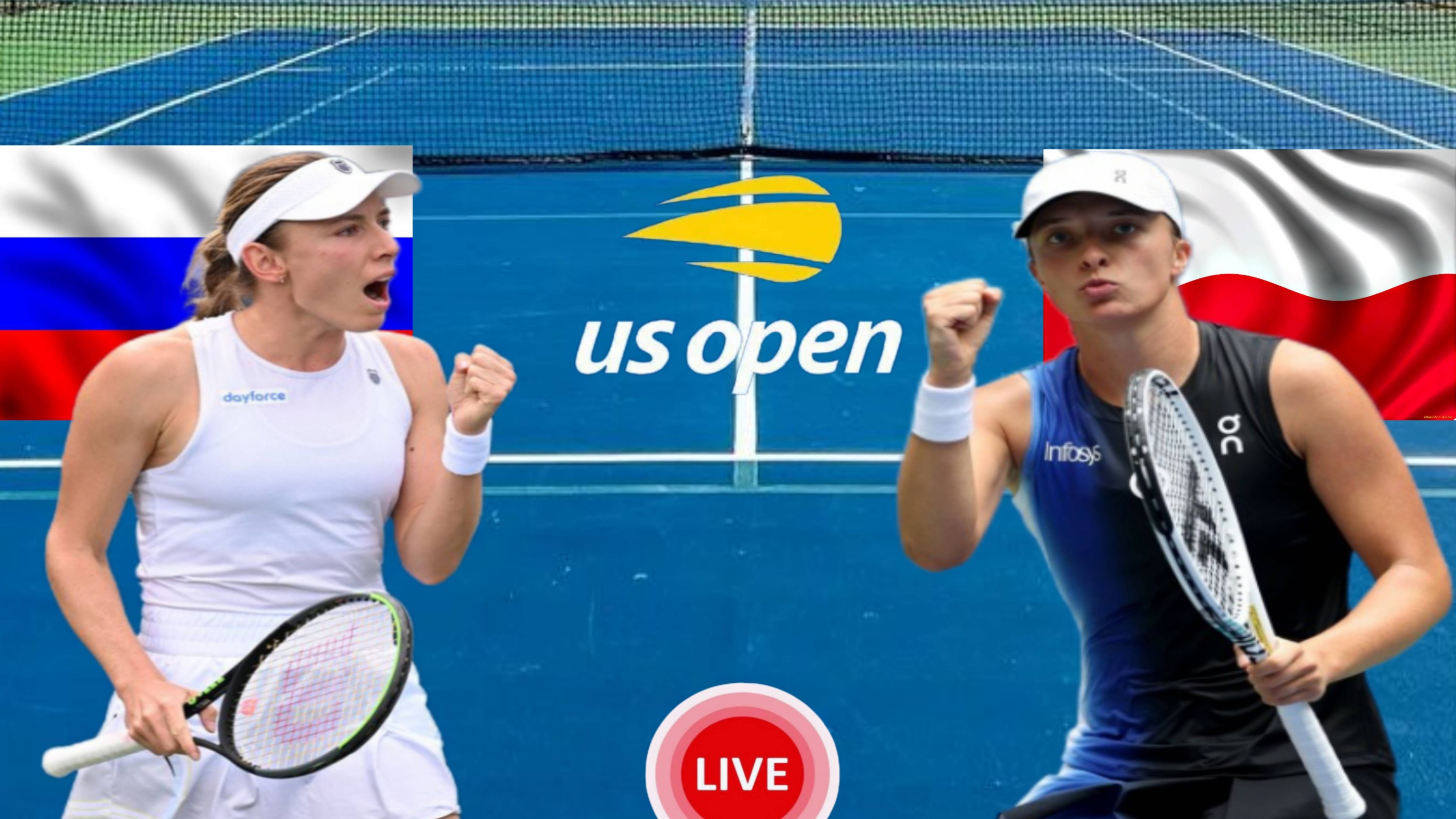 ТЕННИС US OPEN 1/8 ФИНАЛА (ЖЕНЩИНЫ). АЛЕКСАНДРОВА Е. - СВЕНТЕК И. ПРЯМАЯ ТРАНСЛЯЦИЯ