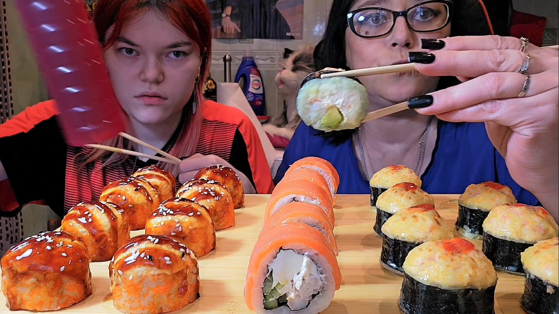 Мукбанг | Роллы и Суши 🍣 | Обжор Асмр