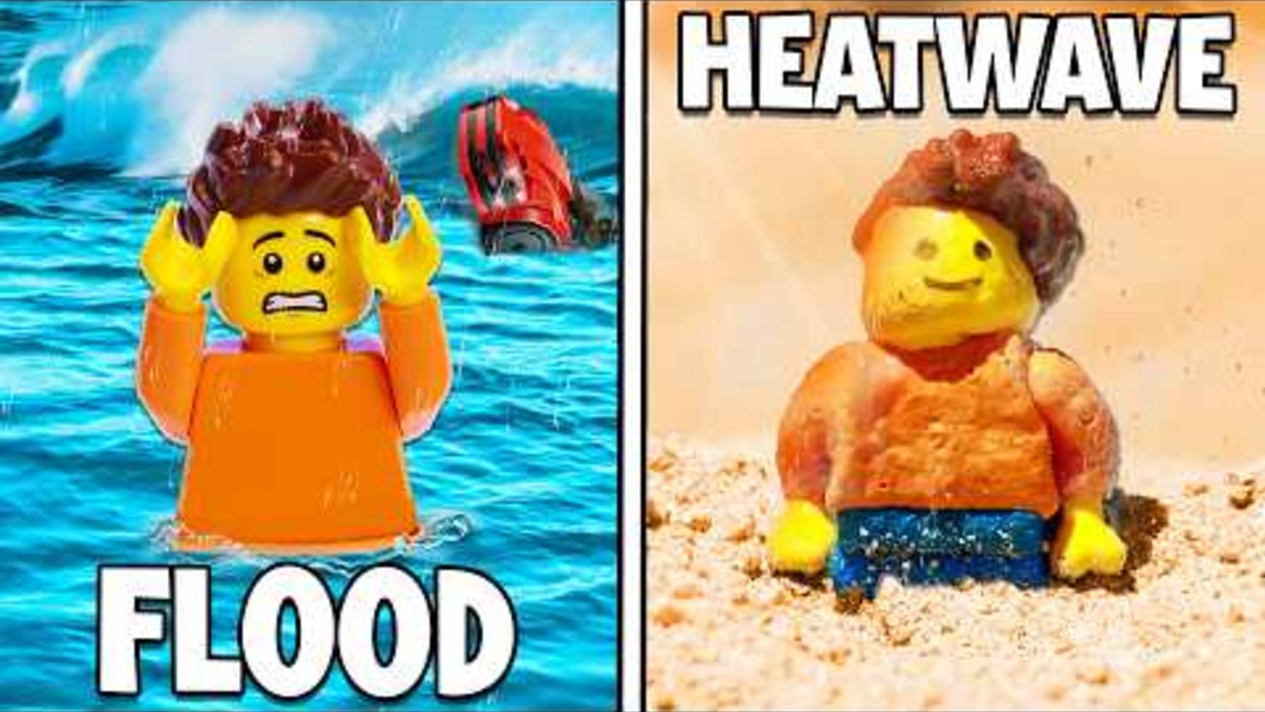 Стихийные бедствия LEGO от 1-го до 100-го уровня