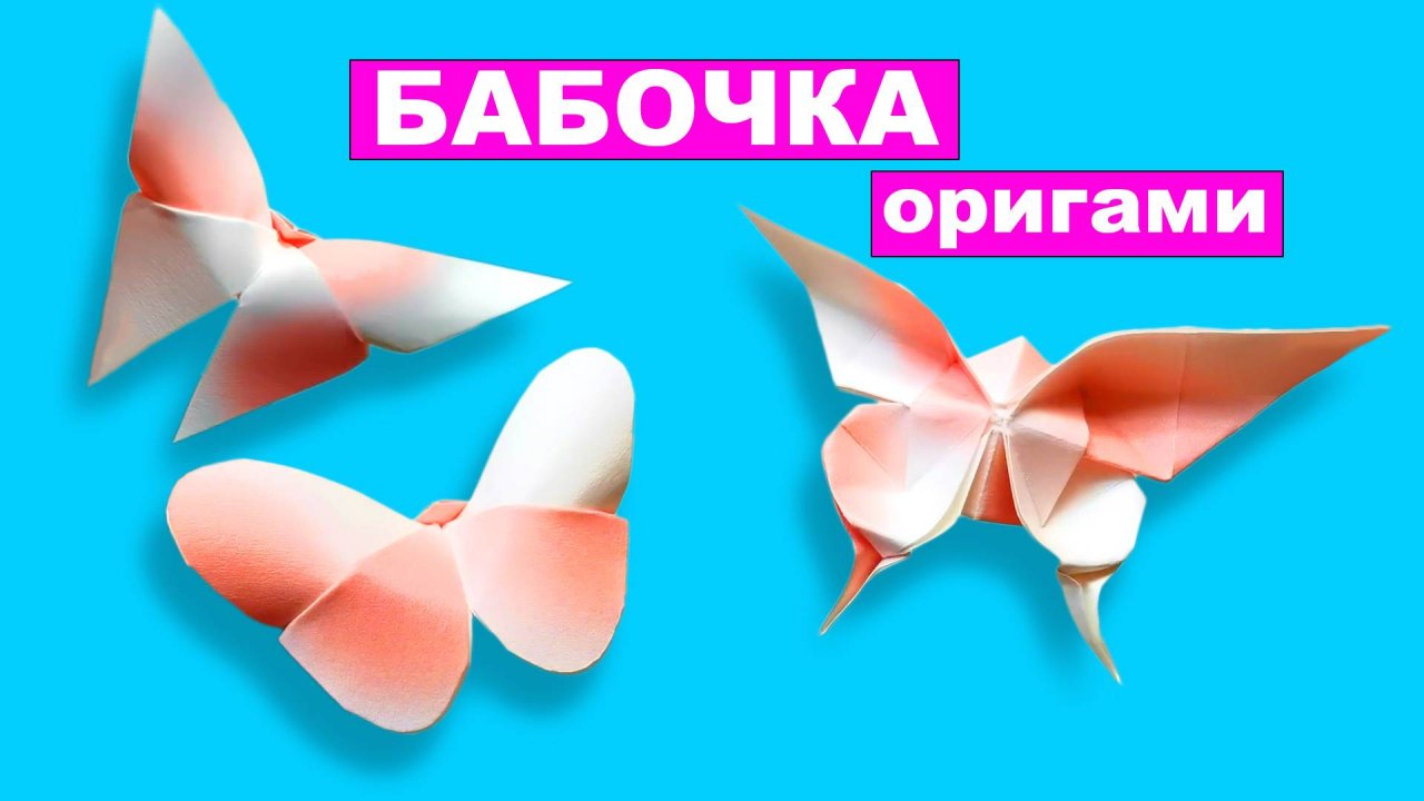Как сделать оригами Бабочку из бумаги. Простая оригами бабочка из бумаги без клея