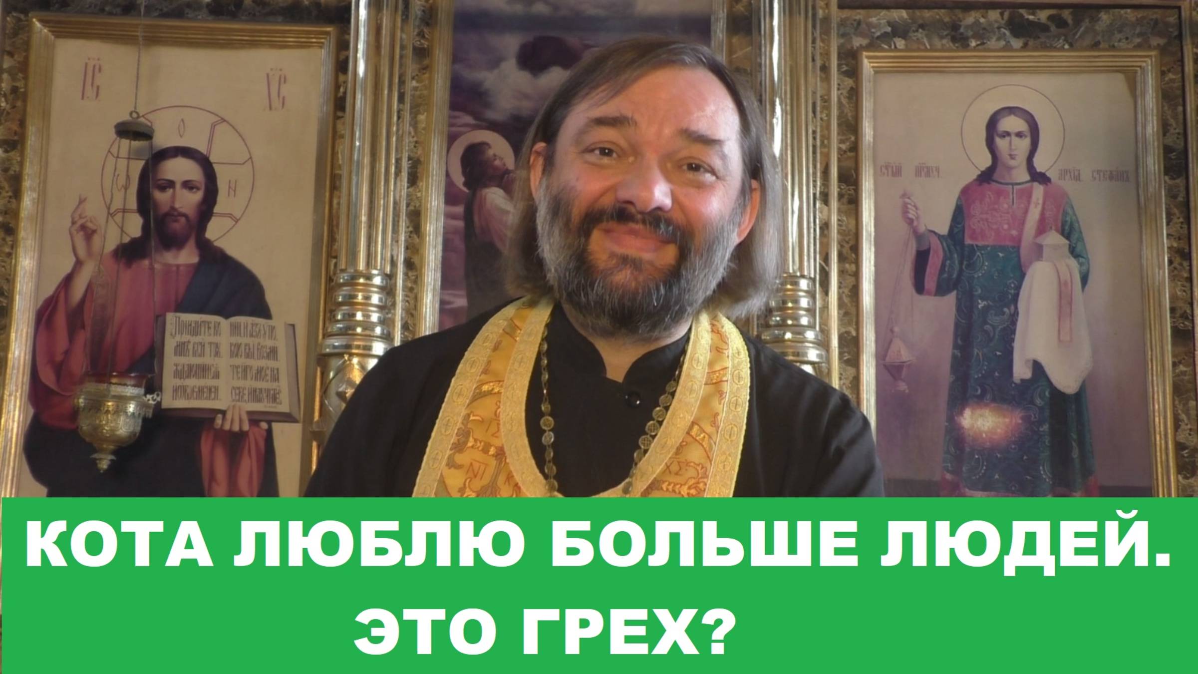 Люблю своего кота больше чем людей. Грех ли это? Священник Валерий Сосковец