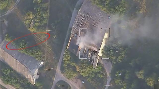 Прилет пяти Гераней по укрытию с техникой ВСУ возле села Бутовка Черниговской области. Видео- ...