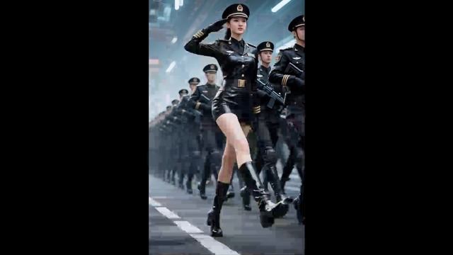Китай 2025 стройные ряды марширующих военных