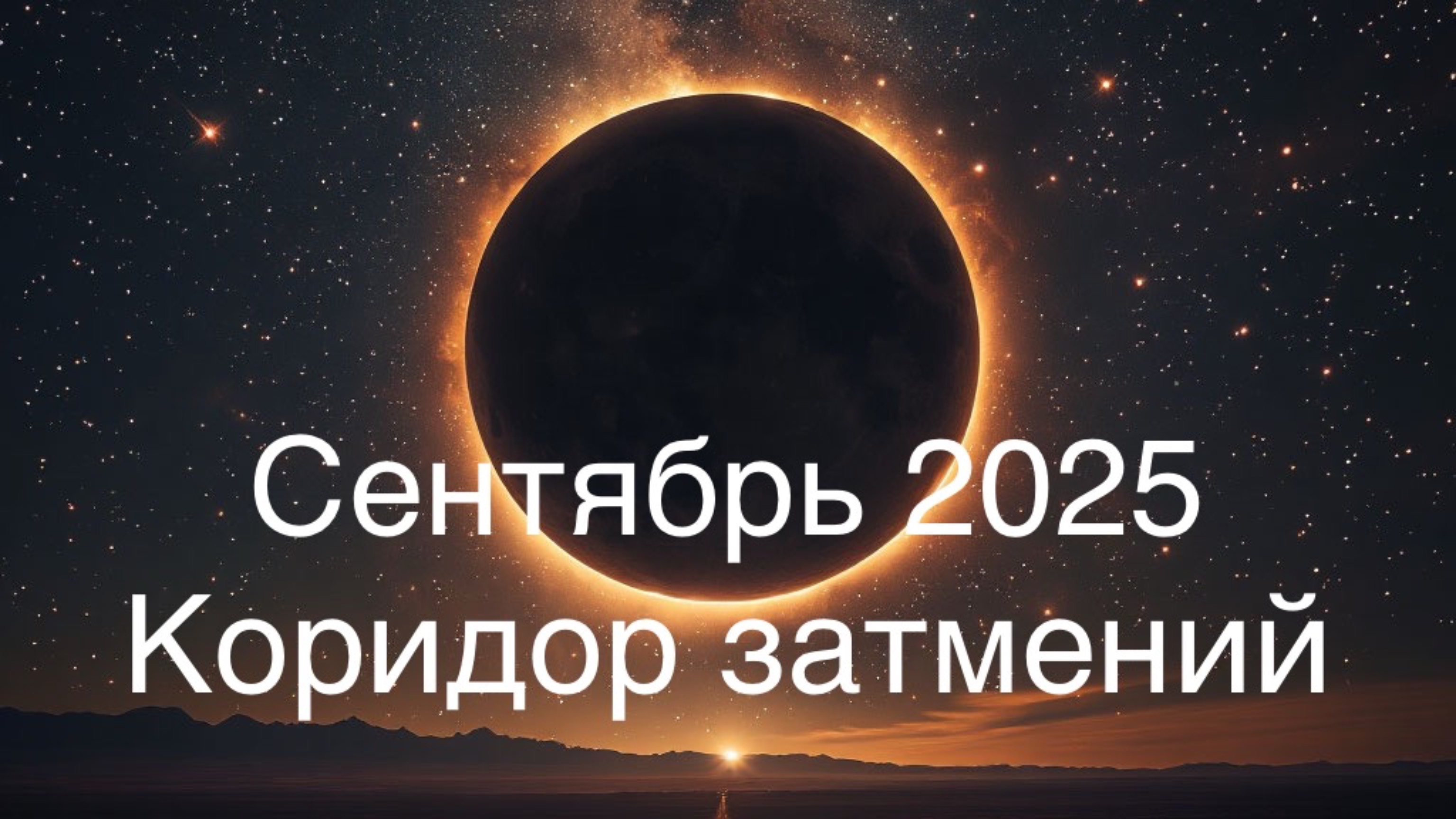 Сентябрь 2025. Коридор затмений.